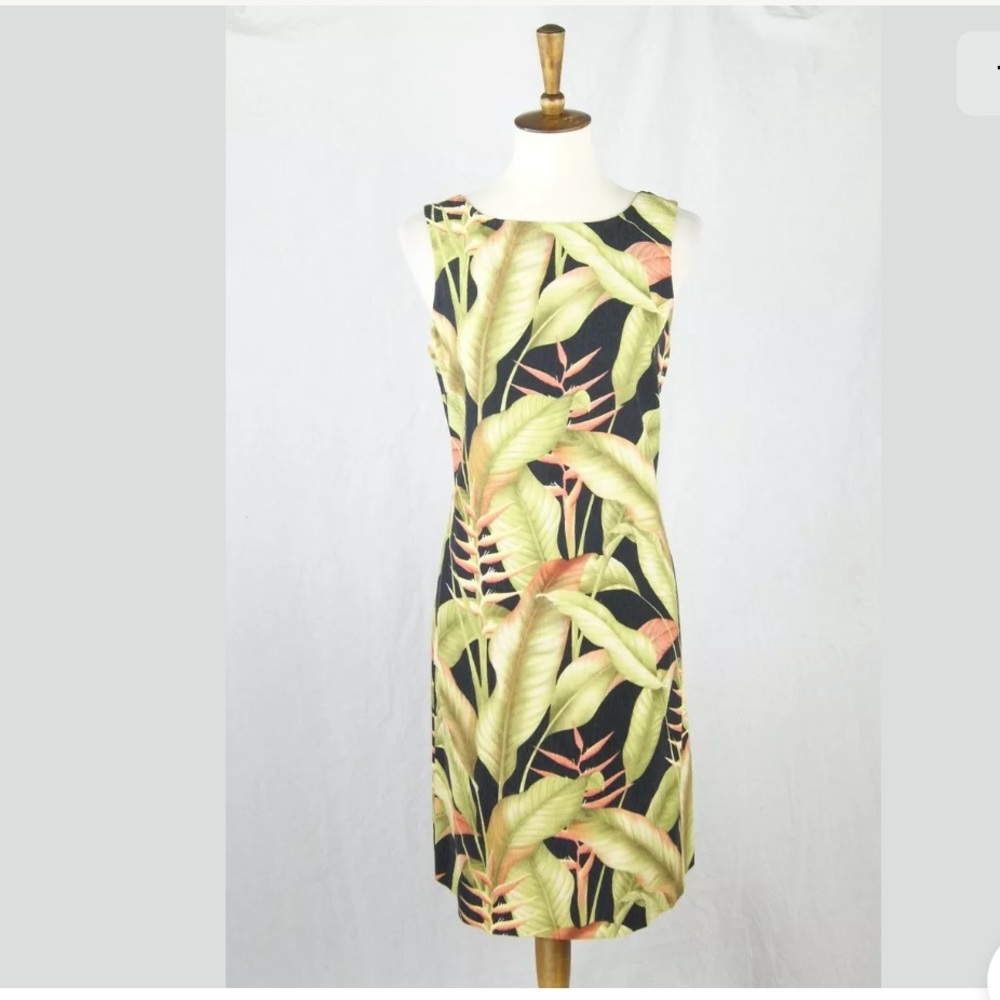 Tommy Bahama Leaf Print Hawaiian Cruise Dress 6